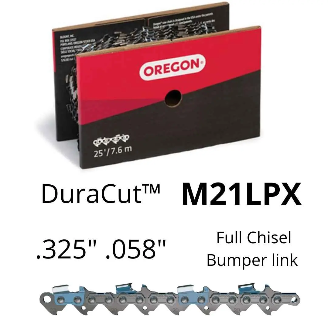 Oregon Chainsaw Chain M21lpx .325" .058" 25Ft Full Chisel 1