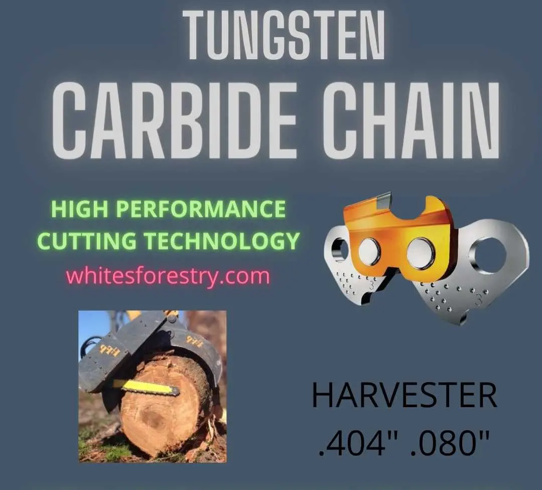 Tungsten Carbide Pro-Tipped Chain .404" .080" 25Ft/100Ft Harvester 1