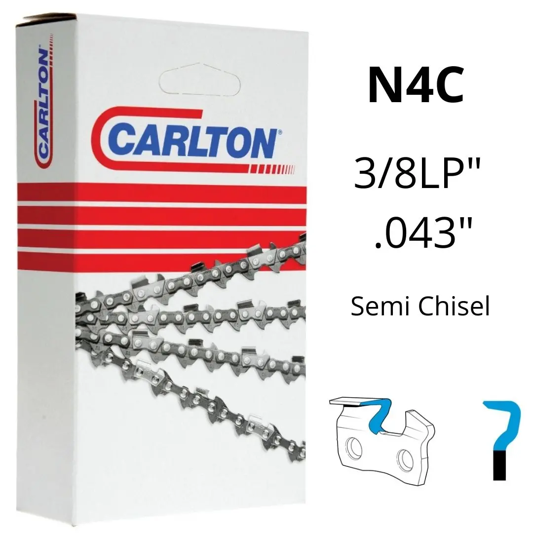 Chainsaw Chain Carlton® N4c 3/8Lp" .043" Semi Chisel 1