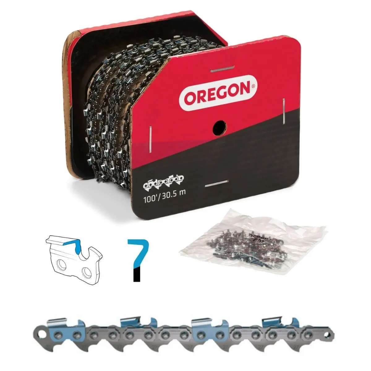 Oregon 75Rd Versacut™ Ripping Saw Chain 3/8" .063" 100Ft Micro Chisel® 1