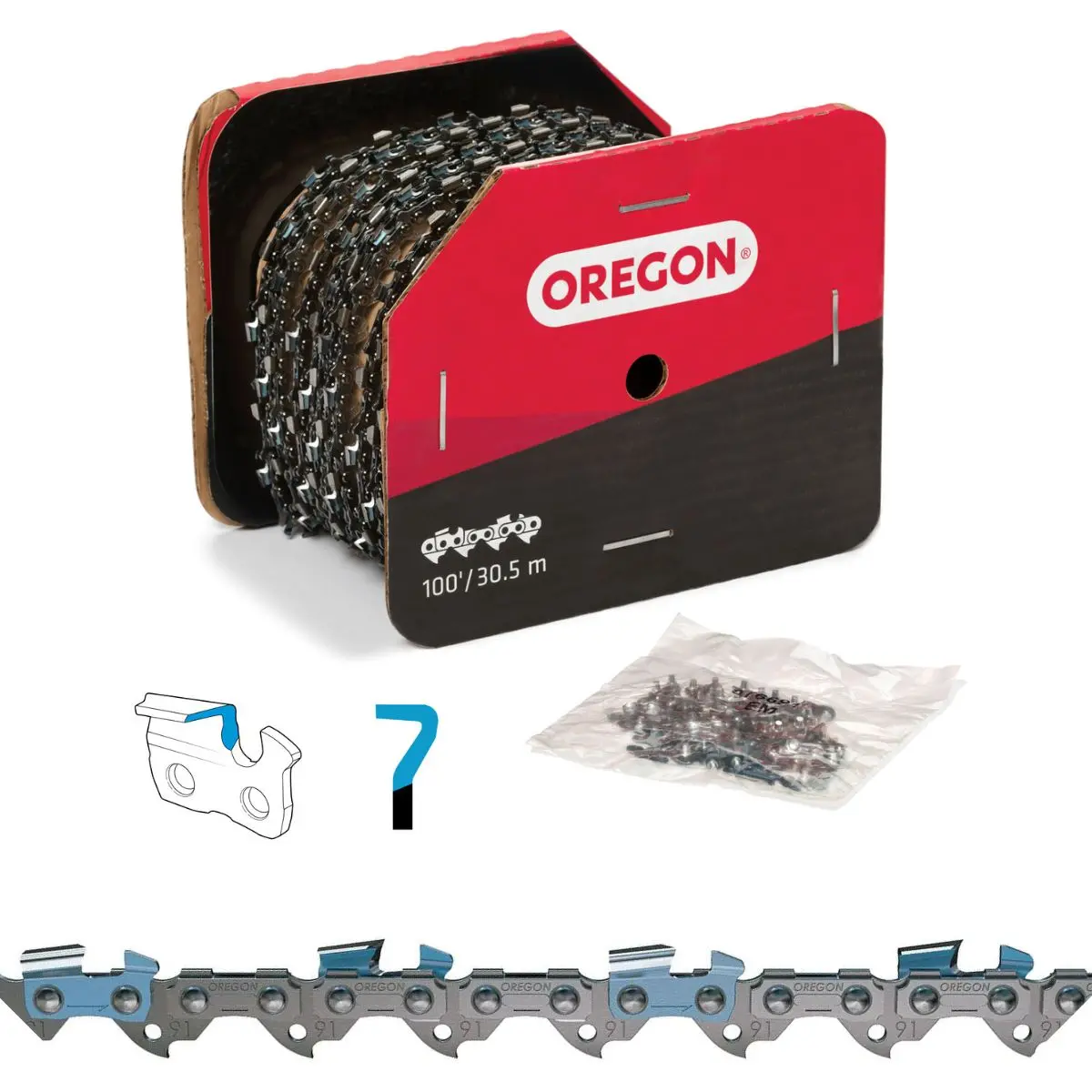 Oregon 91Vxl Saw Chain 100Ft 3/8Lp .050" Semi Chisel™ 1