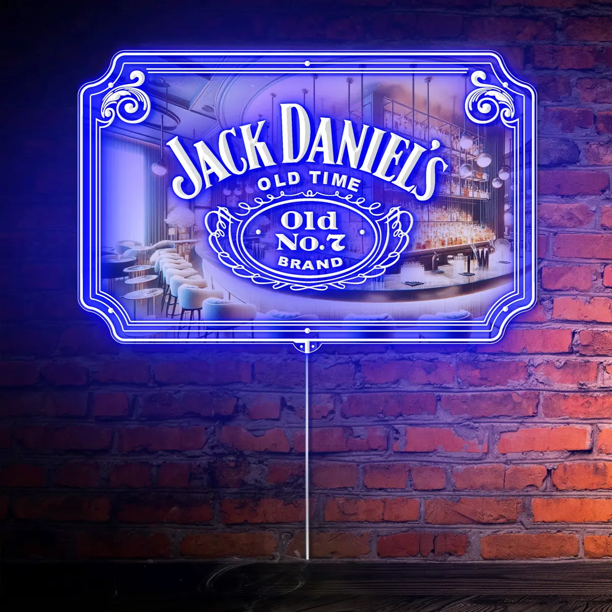 Jack Daniel's Led Neon Sign With Elegant Mirror Backing  - Perfect For Bars & Home Decor 1