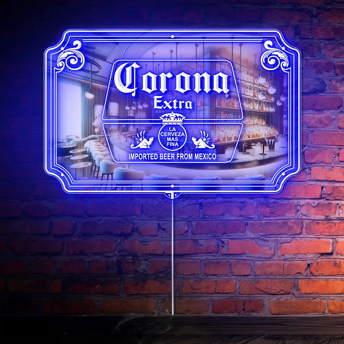 Corona Extra Mexico Rgb Led Neon Sign With Elegant Mirror Backing  - Perfect For Bars & Home Decor 1