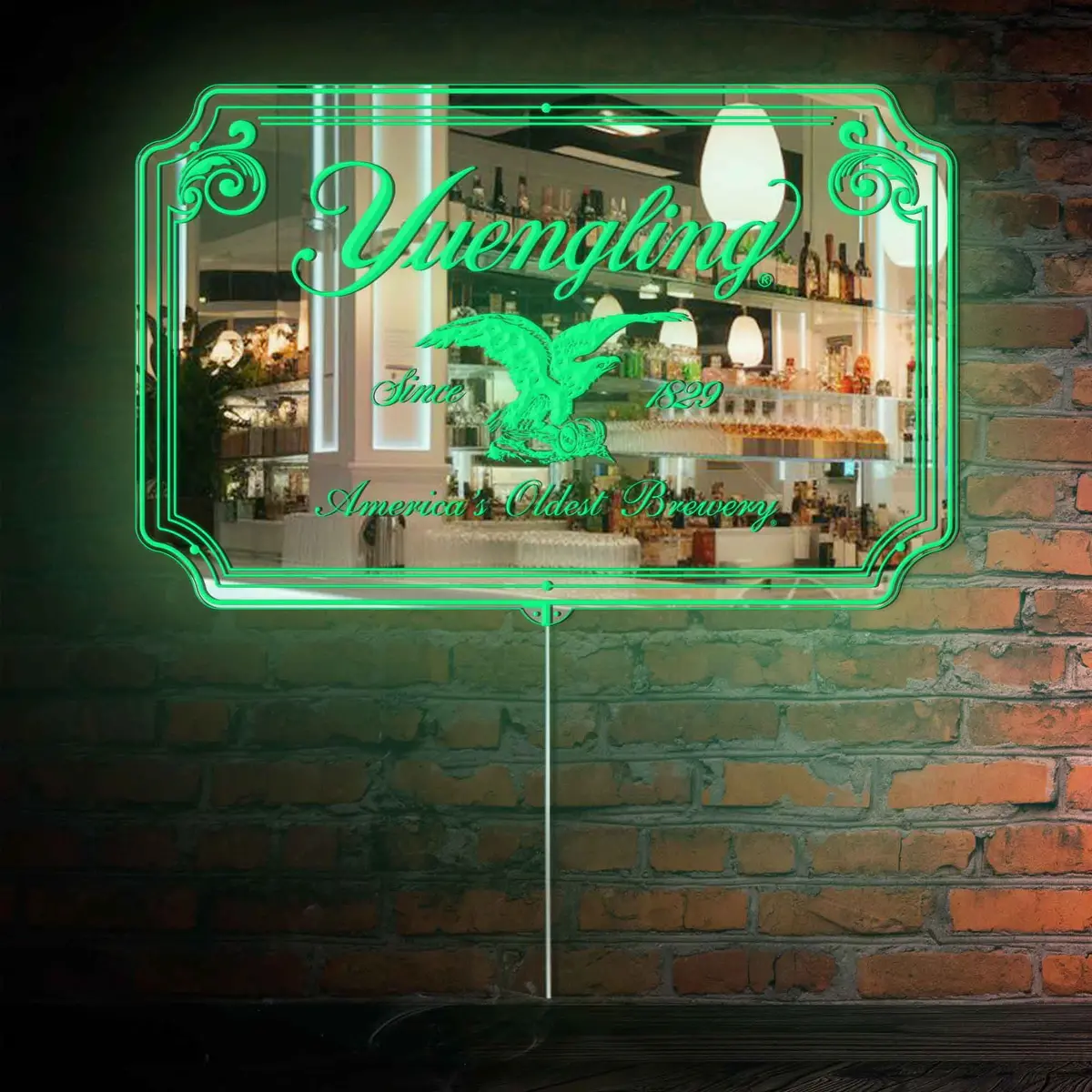 Yuengling Beer Rgb Led Neon Sign With Elegant Mirror Backing - Perfect For Bars & Home Decor 4