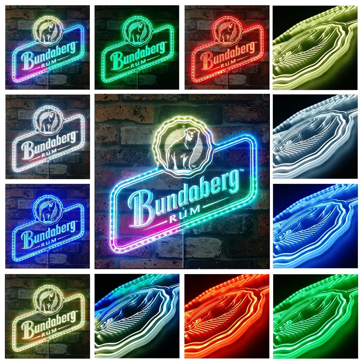 Bundaberg Rum Neon Led Sign With Dynamic Rgb Colors 2