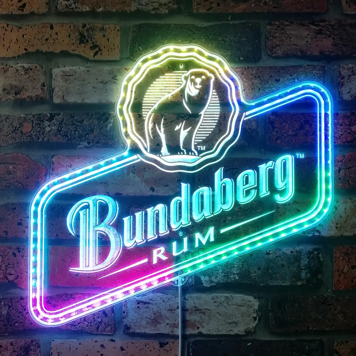 Bundaberg Rum Neon Led Sign With Dynamic Rgb Colors 1