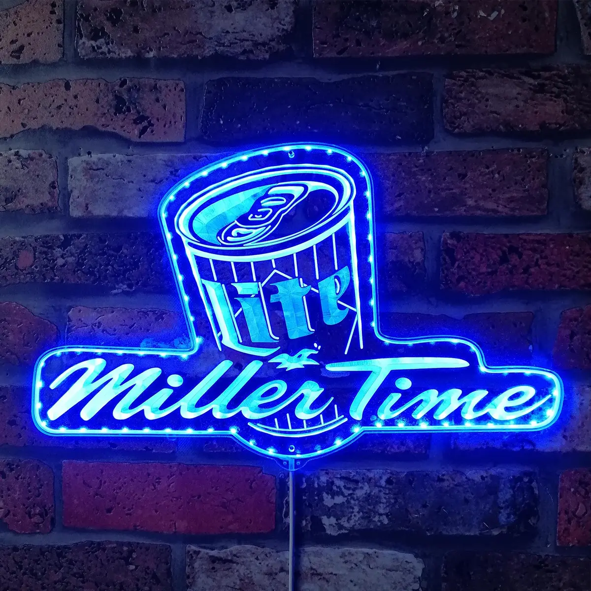 Miller Lite Time Beer Bar Neon Rgb Edge Lit Led Sign 1