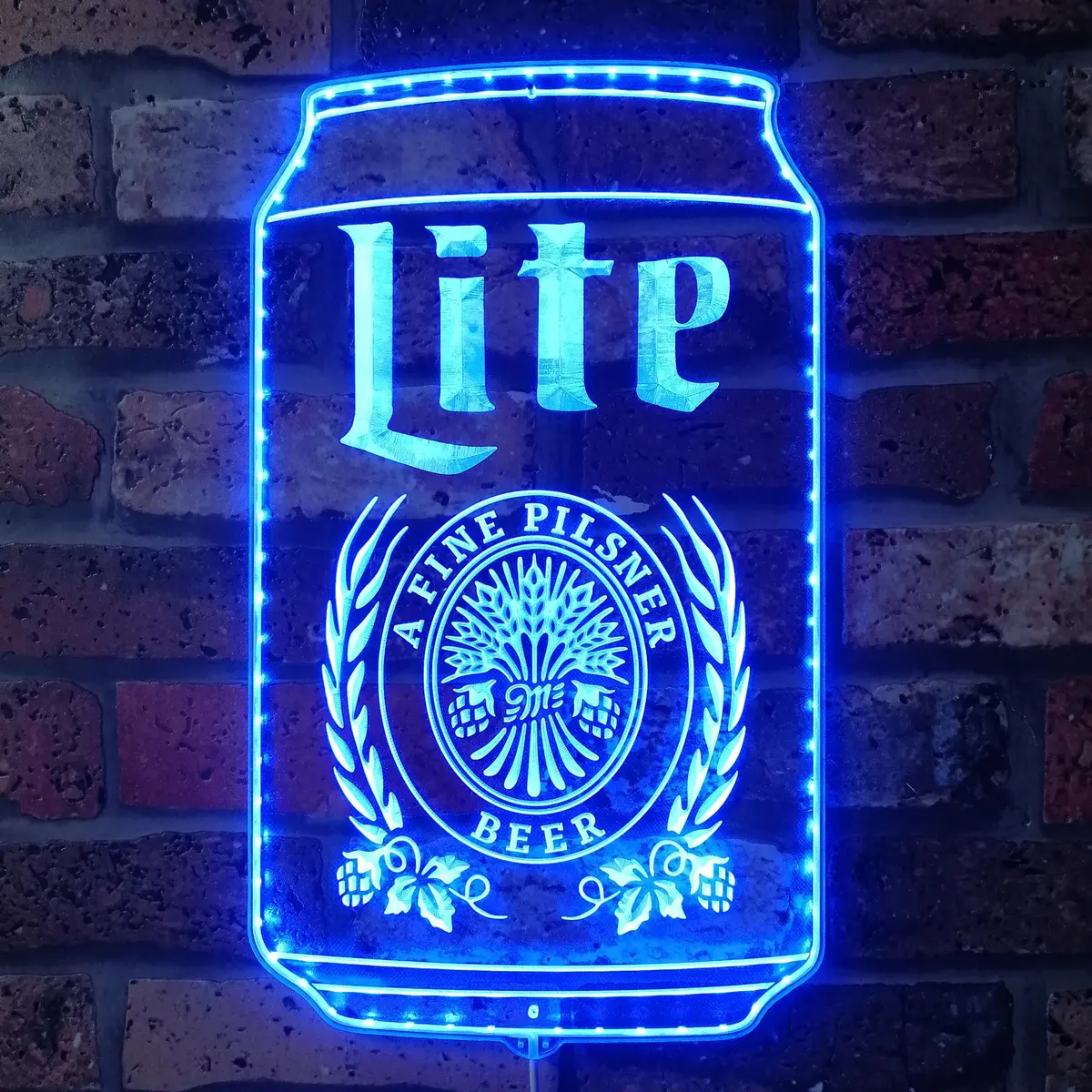 Miller Lite Beer Bar Neon Rgb Edge Lit Led Sign 1