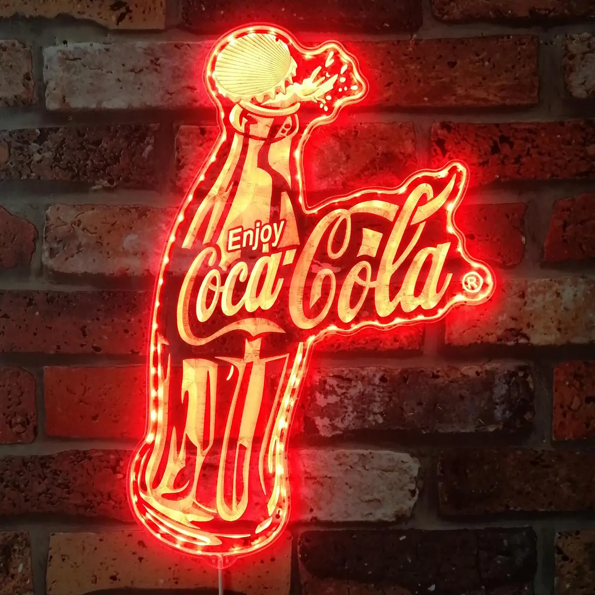 Coca Cola Bottle Neon Led Sign With Dynamic Rgb Colors 1