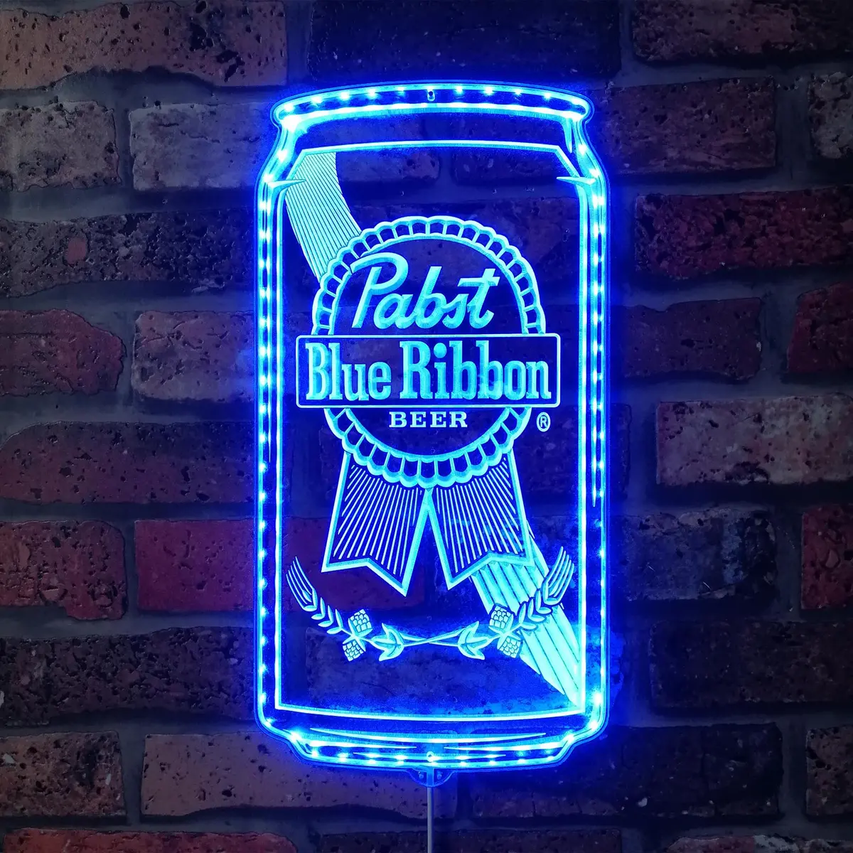 Pabst Blue Ribbon Pbr Neon Rgb Edge Lit Led Sign 4