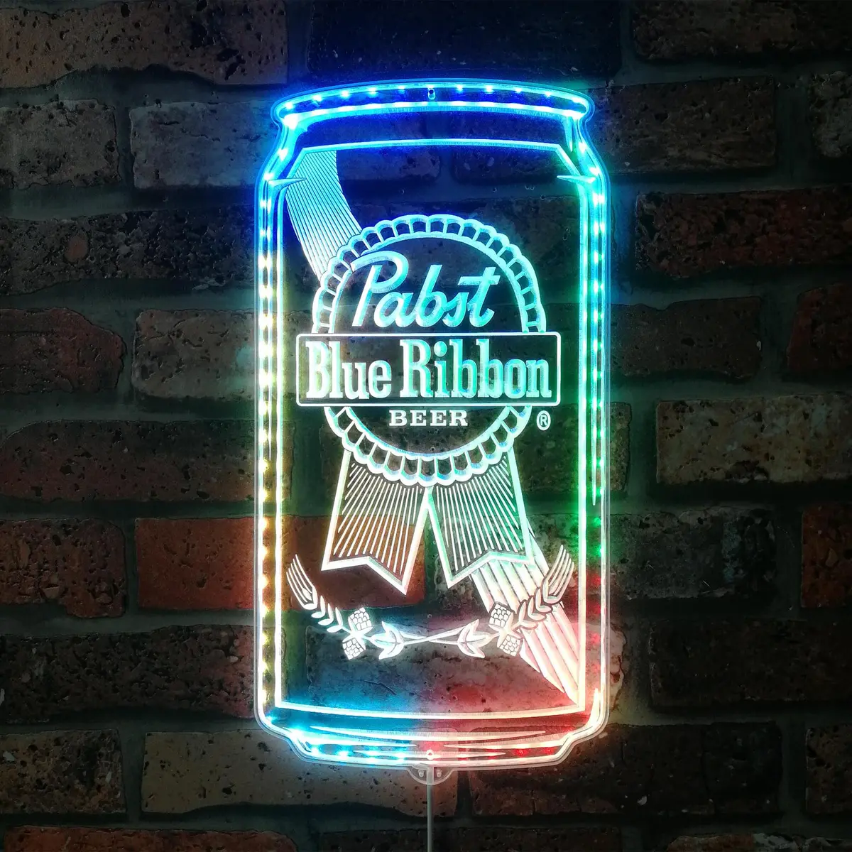 Pabst Blue Ribbon Pbr Neon Rgb Edge Lit Led Sign 1
