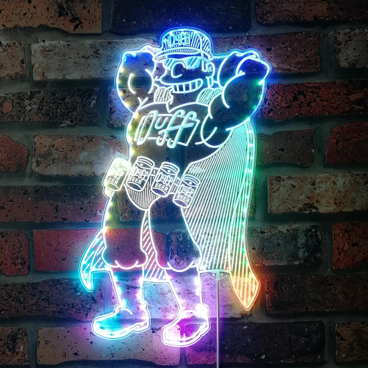 Duff Beer Duffman Neon Led Sign With Dynamic Rgb Colors 1