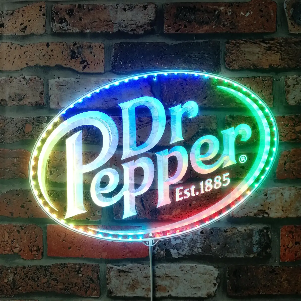 Dr Pepper Neon Led Sign With Dynamic Rgb Colors 1