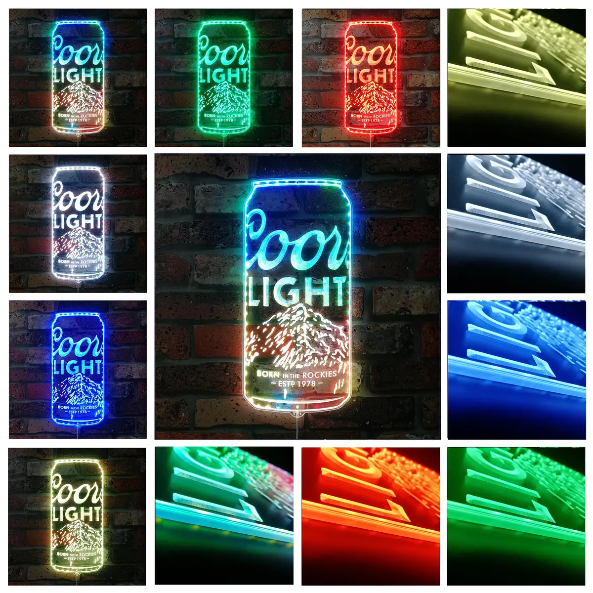 Coors Light Beer Can Neon Led Sign With Dynamic Rgb Colors 2