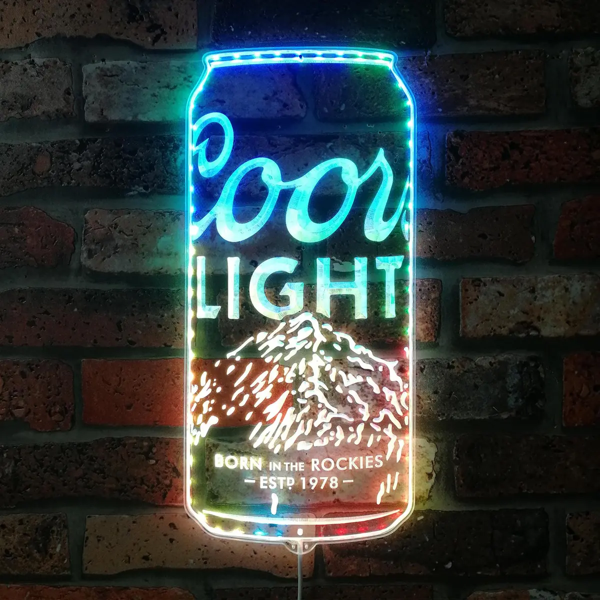 Coors Light Beer Can Neon Led Sign With Dynamic Rgb Colors 1