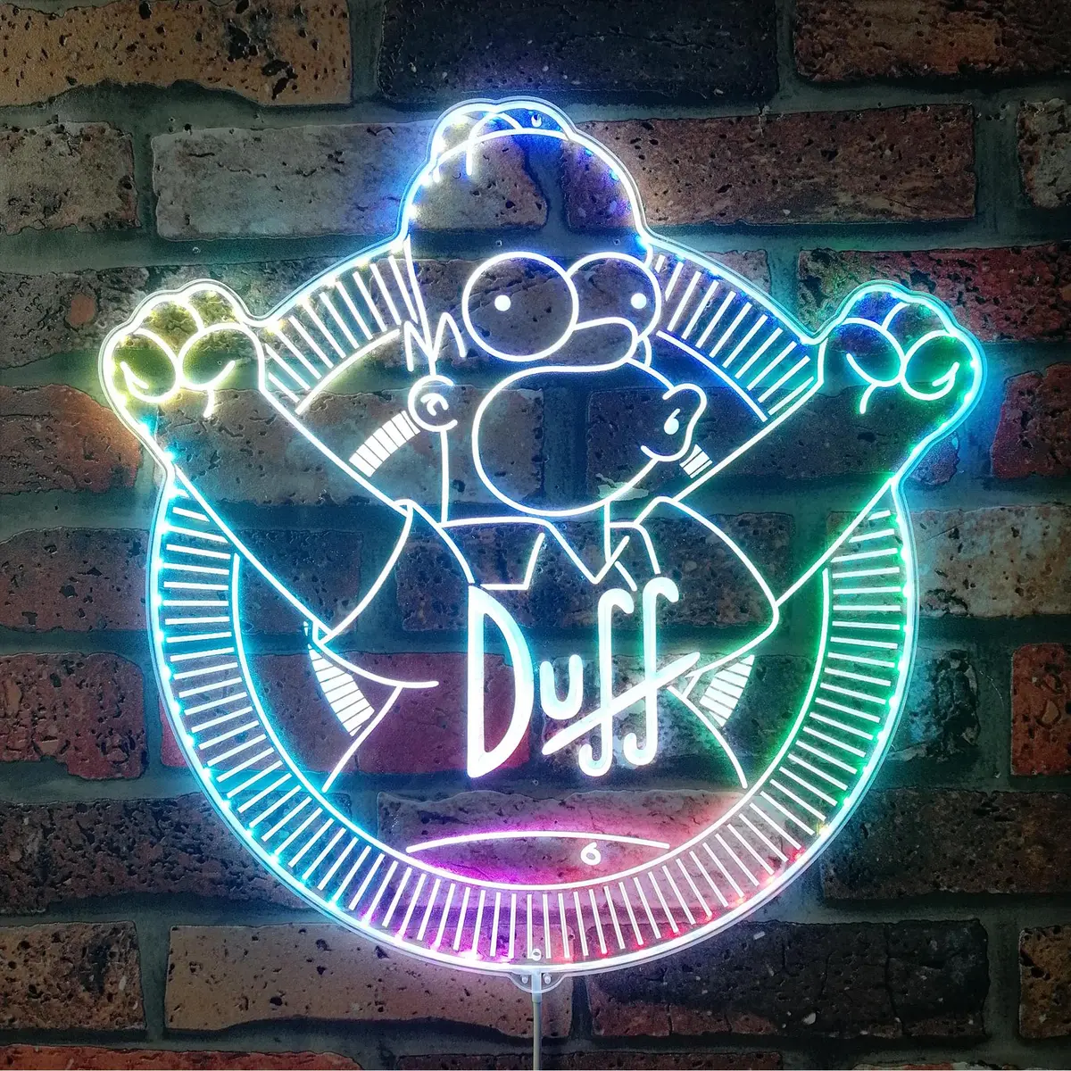 Duff Simpson Homer Neon Led Sign With Dynamic Rgb Colors 1