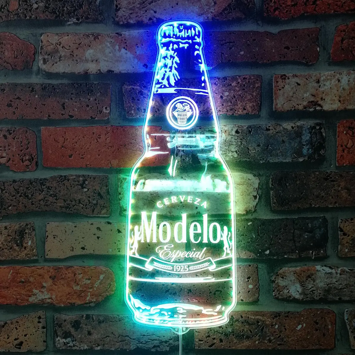 Modelo Cerveza Bottle Neon Led Sign With Dynamic Rgb Colors 1