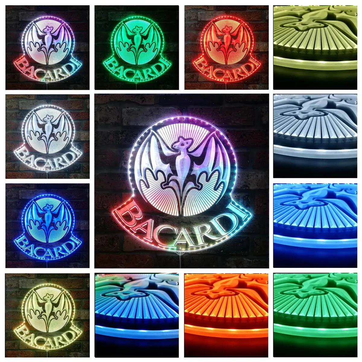 Bacardi Neon Led Sign With Dynamic Rgb Colors 2