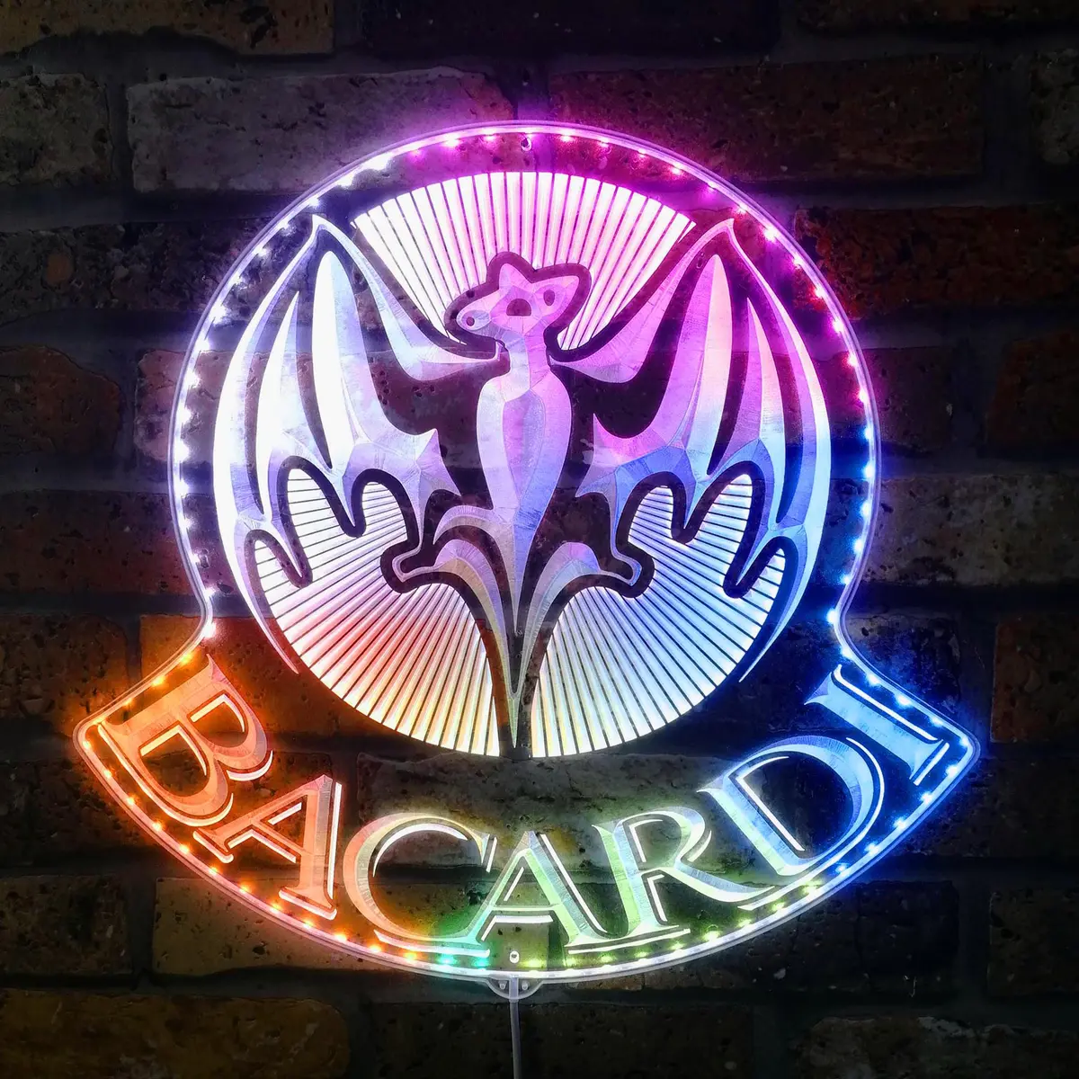 Bacardi Neon Led Sign With Dynamic Rgb Colors 1
