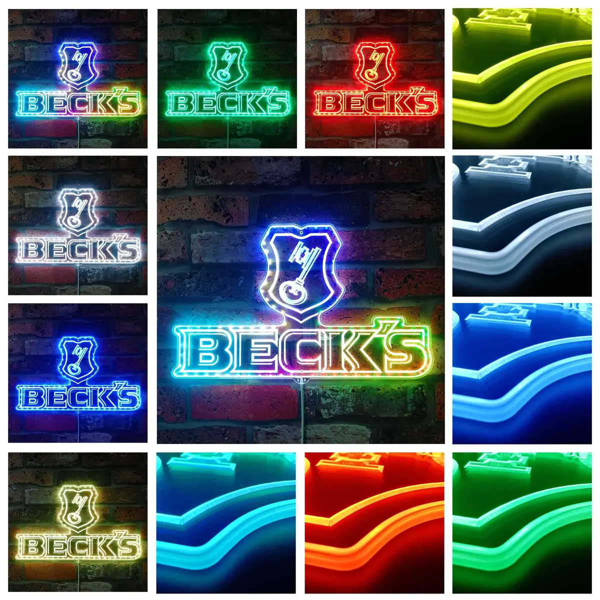Beck's Neon Led Sign With Dynamic Rgb Colors 2
