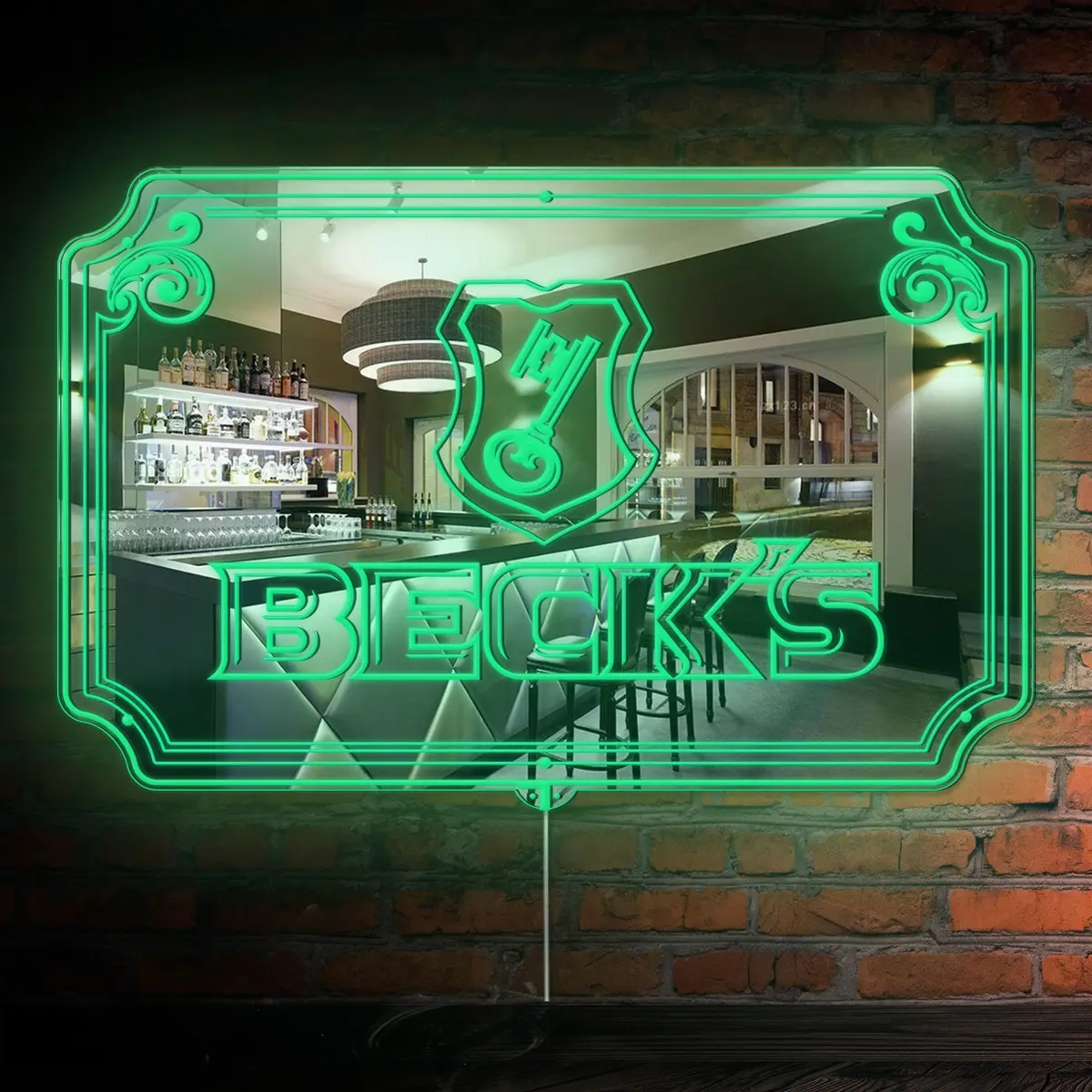 Beck Rgb Led Neon Sign With Elegant Mirror Backing 1