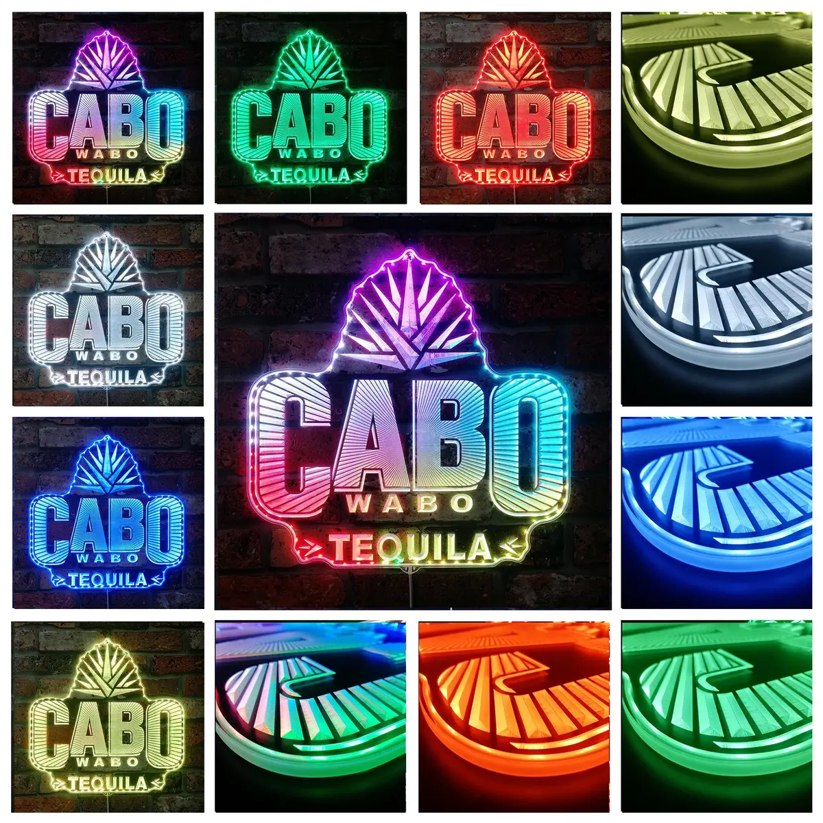 Cabo Tequila Neon Led Sign With Dynamic Rgb Colors 2