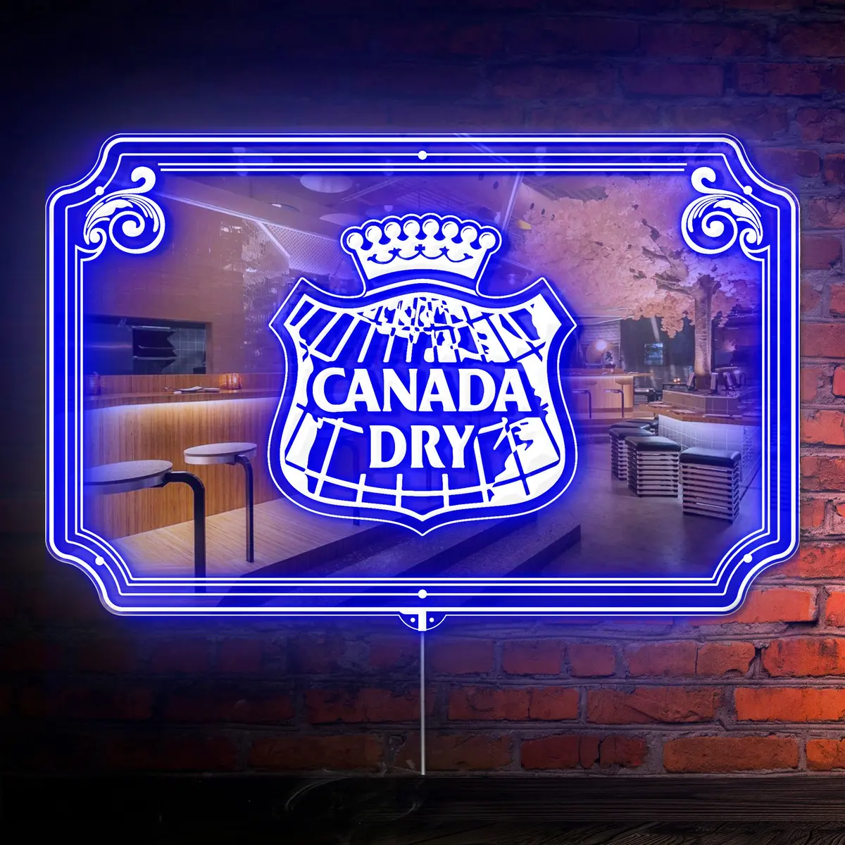 Canada Dry Rgb Led Neon Sign With Elegant Mirror Backing 1