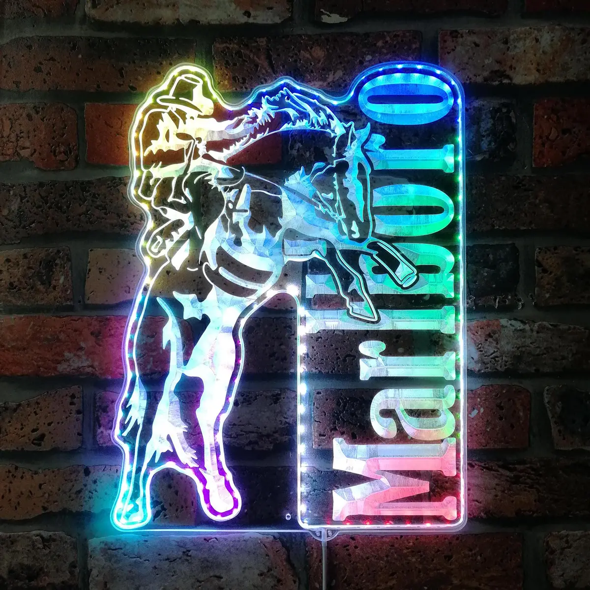 Marlboro Cowboy Neon Led Sign With Dynamic Rgb Colors 1