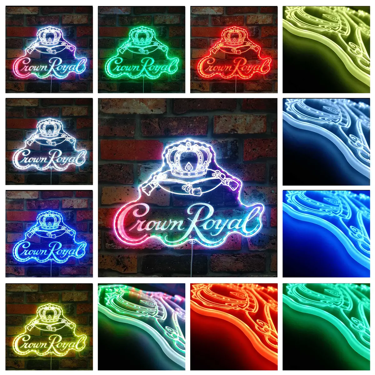 Crown Royal Neon Led Sign With Dynamic Rgb Colors 2