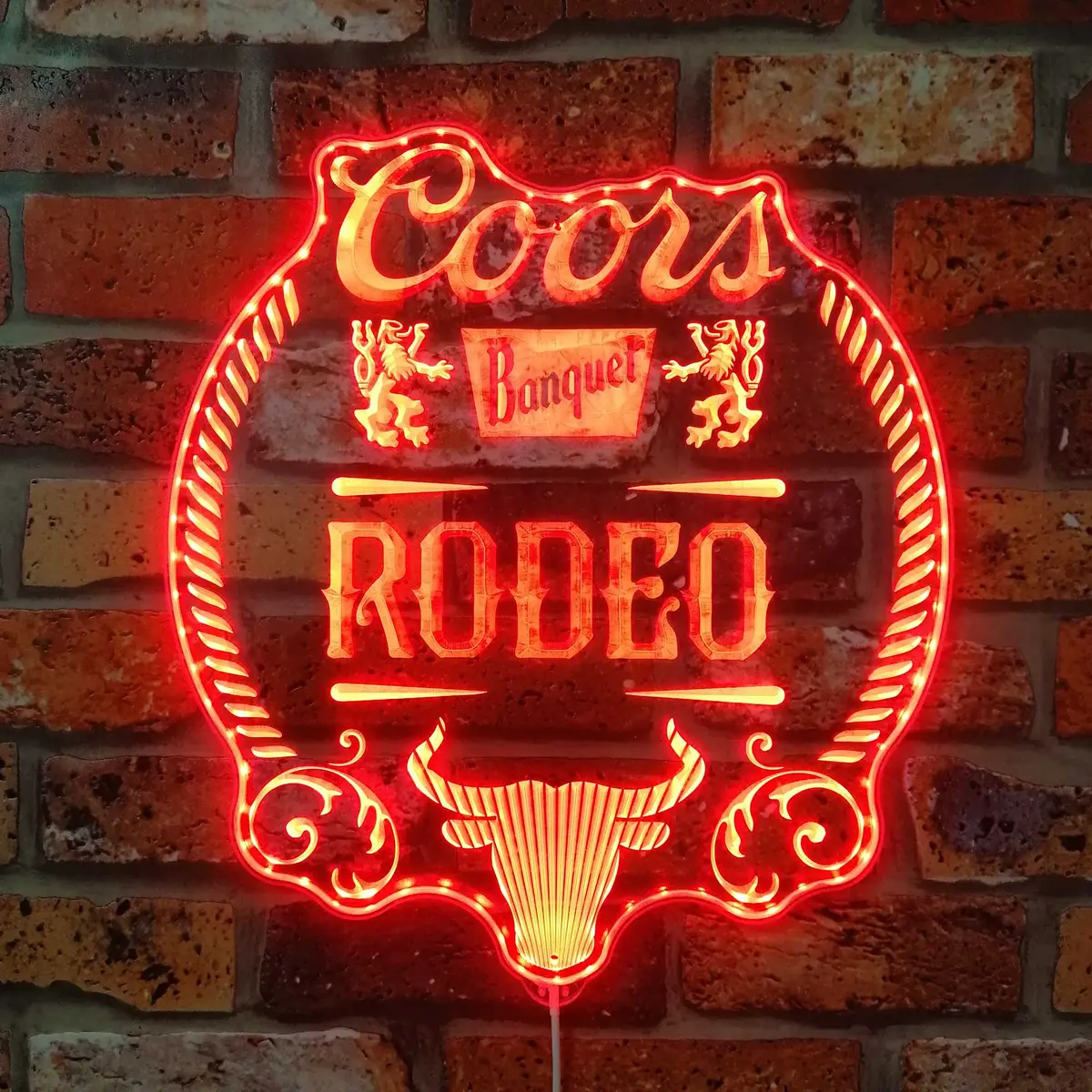 Coors Banquet Rodeo Neon Led Sign With Dynamic Rgb Colors 3