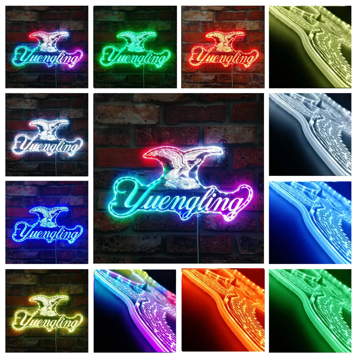 Yuengling Eagle Neon Led Sign With Dynamic Rgb Colors 2
