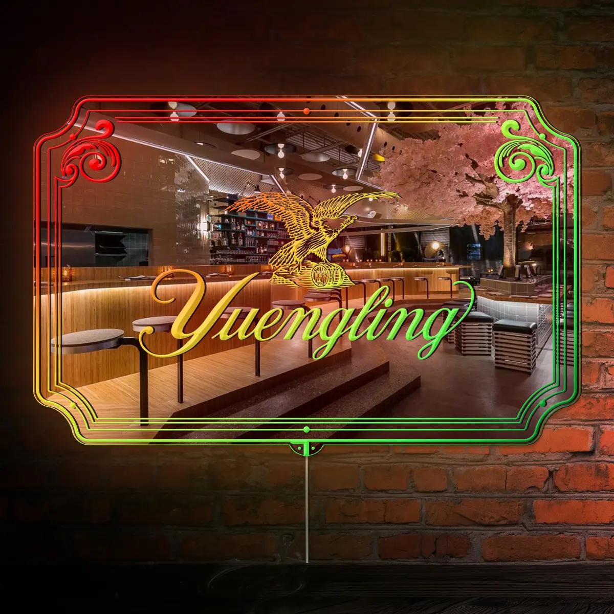 Yuengling Rgb Led Neon Sign With Elegant Mirror Backing 4