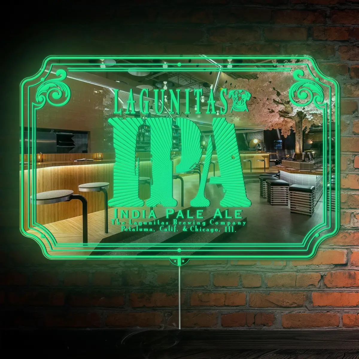 India Pale Ale Ipa Rgb Led Neon Sign With Elegant Mirror Backing 3