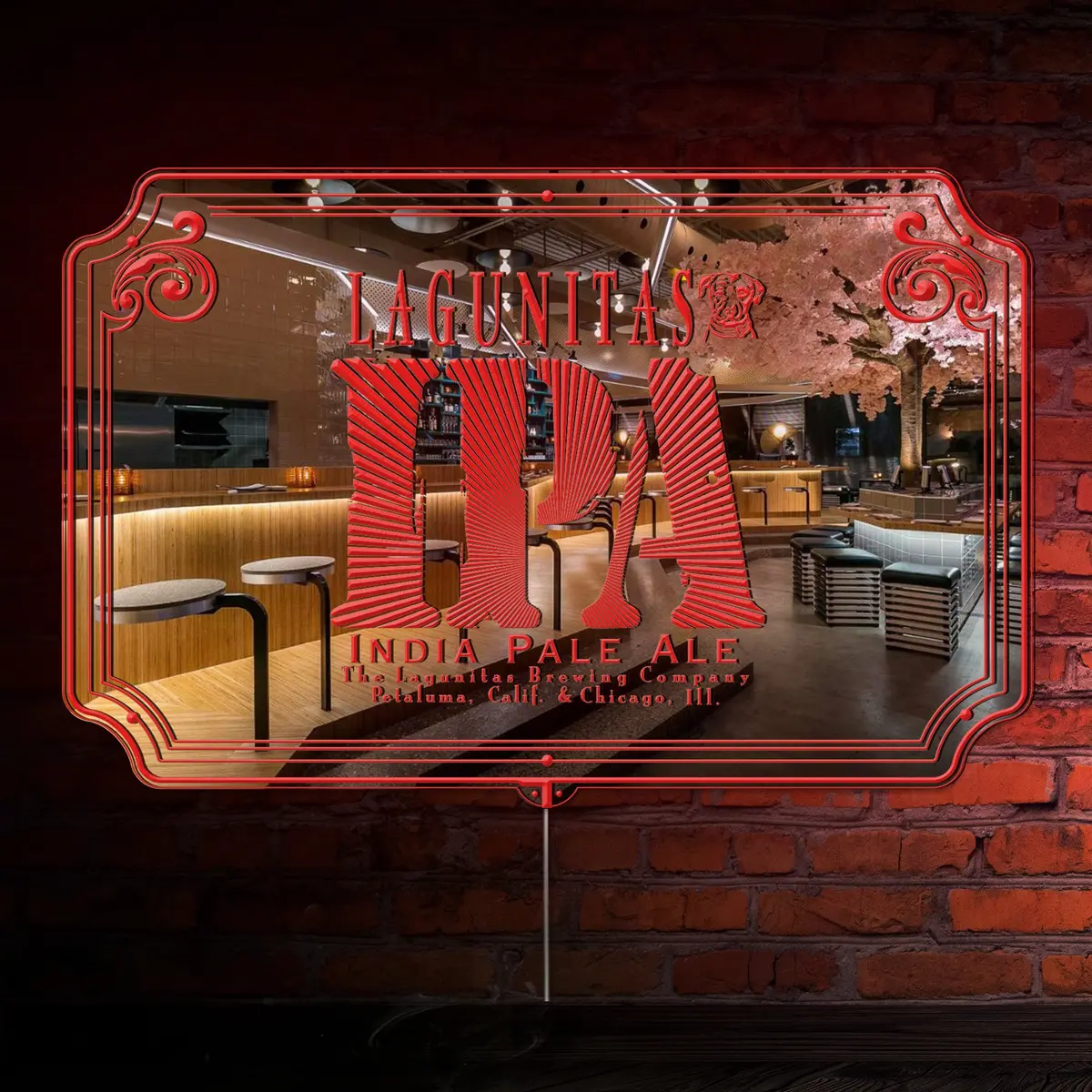 India Pale Ale Ipa Rgb Led Neon Sign With Elegant Mirror Backing 2