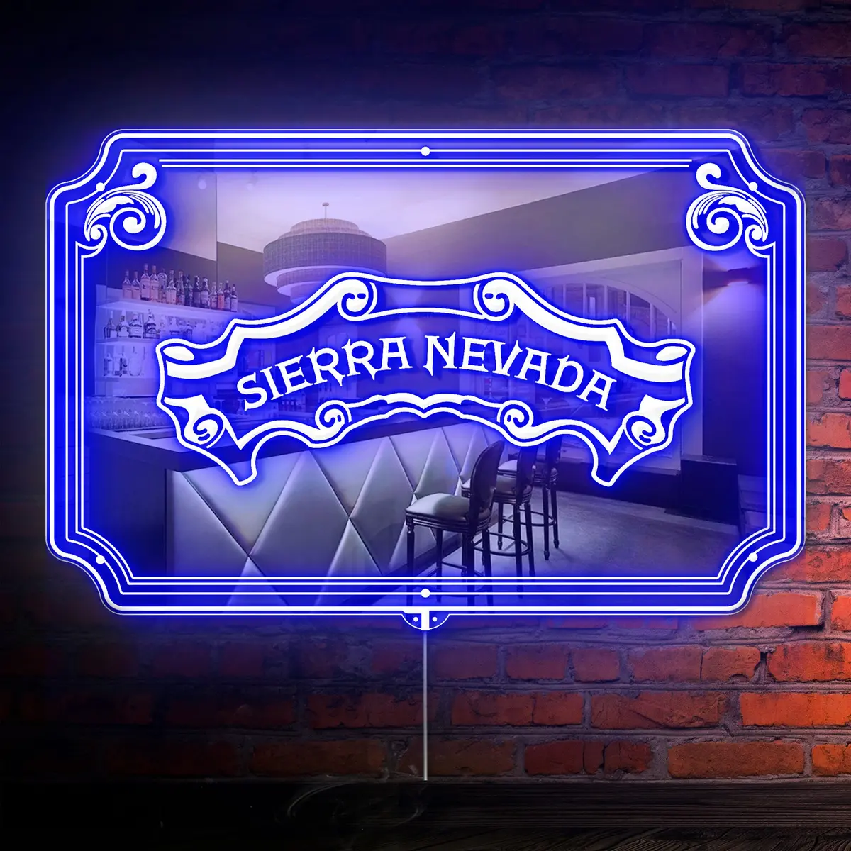 Sierra Nevada  Rgb Led Neon Sign With Elegant Mirror Backing 1