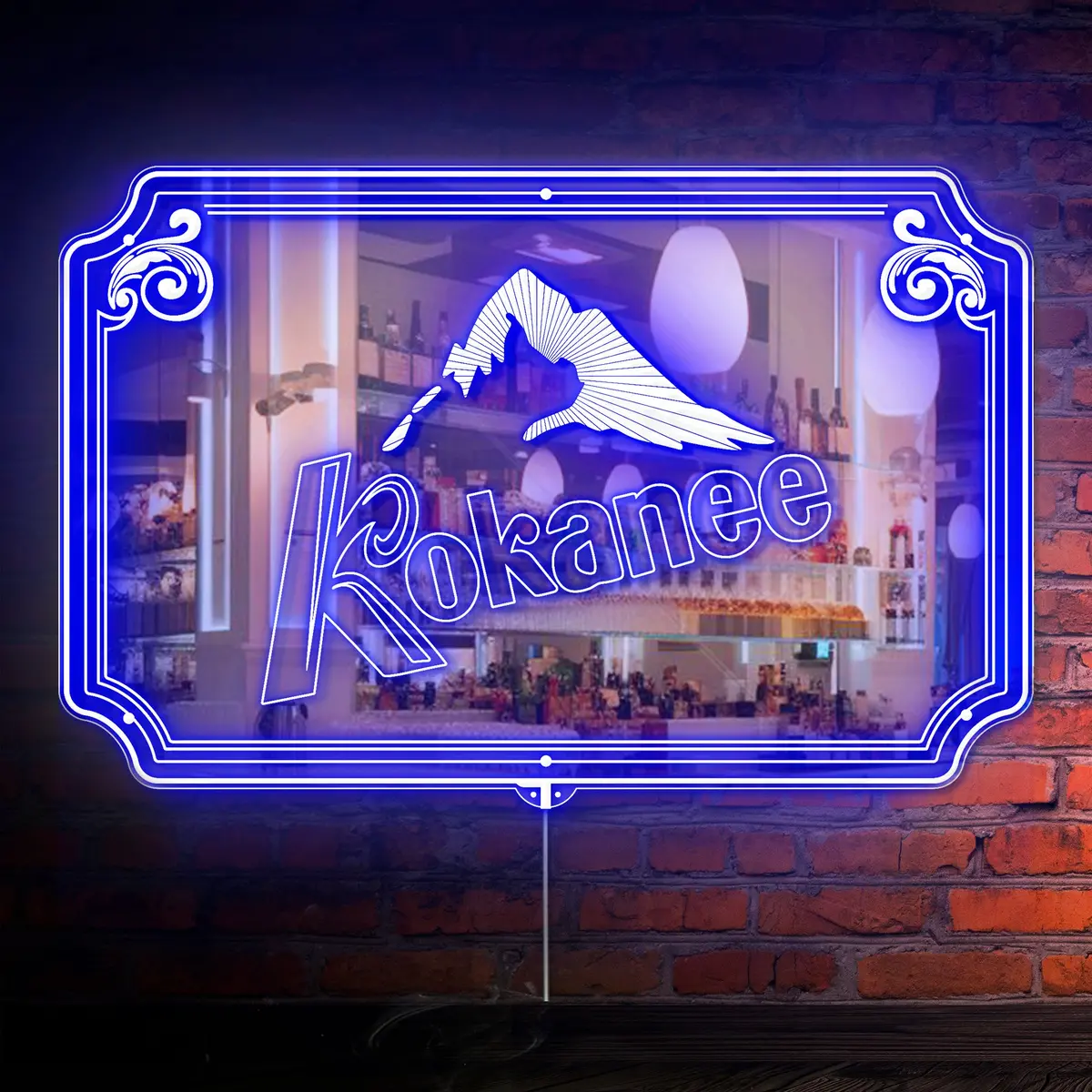 Kokanee  Rgb Led Neon Sign With Elegant Mirror Backing 1