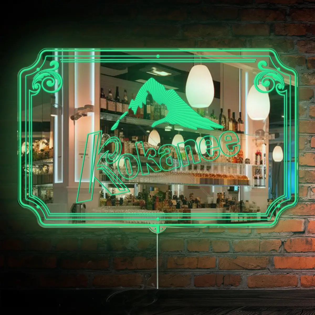 Kokanee Rgb Led Neon Sign With Elegant Mirror Backing 3