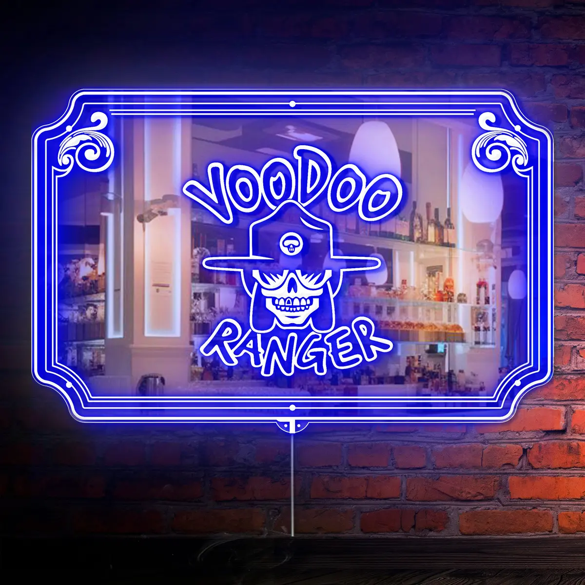 Voodoo Ranger Ipa  Rgb Led Neon Sign With Elegant Mirror Backing 1