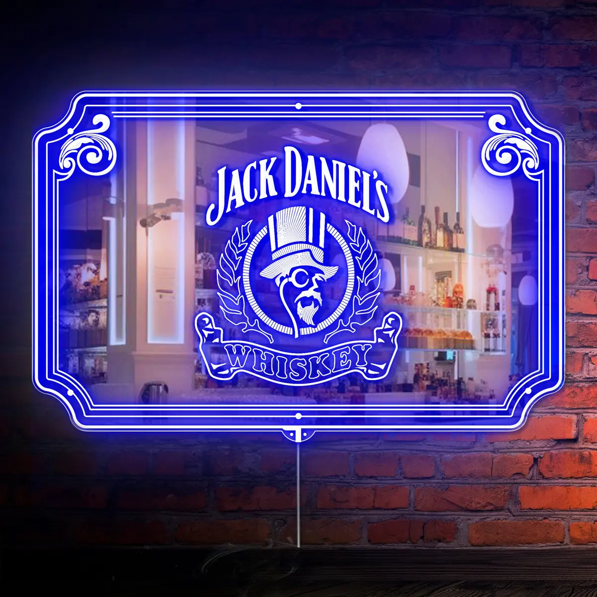 Jack Daniel's Rgb Led Neon Sign With Elegant Mirror Backing 1