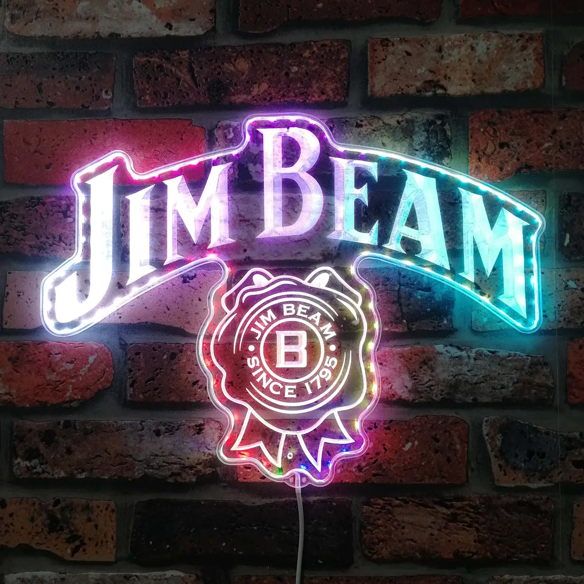 Jim Beam Neon Led Sign With Dynamic Rgb Colors 1