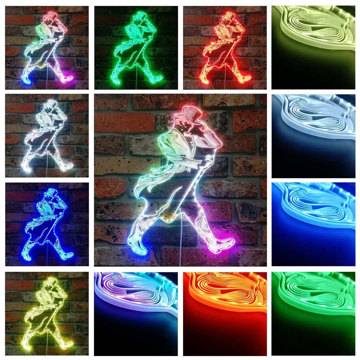 Johnnie Walker Neon Led Sign With Dynamic Rgb Colors 3