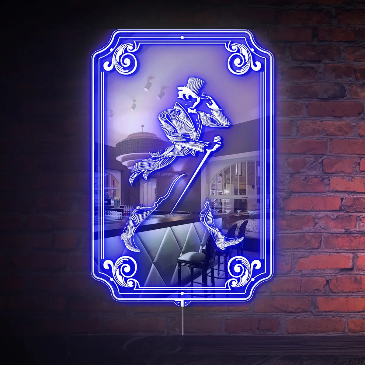 Johnnie Walker Rgb Led Neon Sign With Elegant Mirror Backing 1
