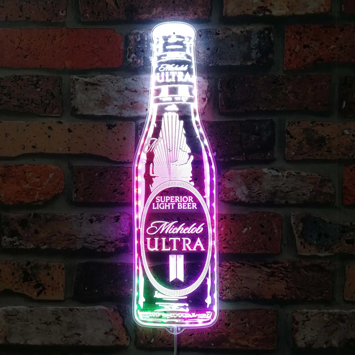 Michelob Ultra Bottle Neon Led Sign With Dynamic Rgb Colors 1