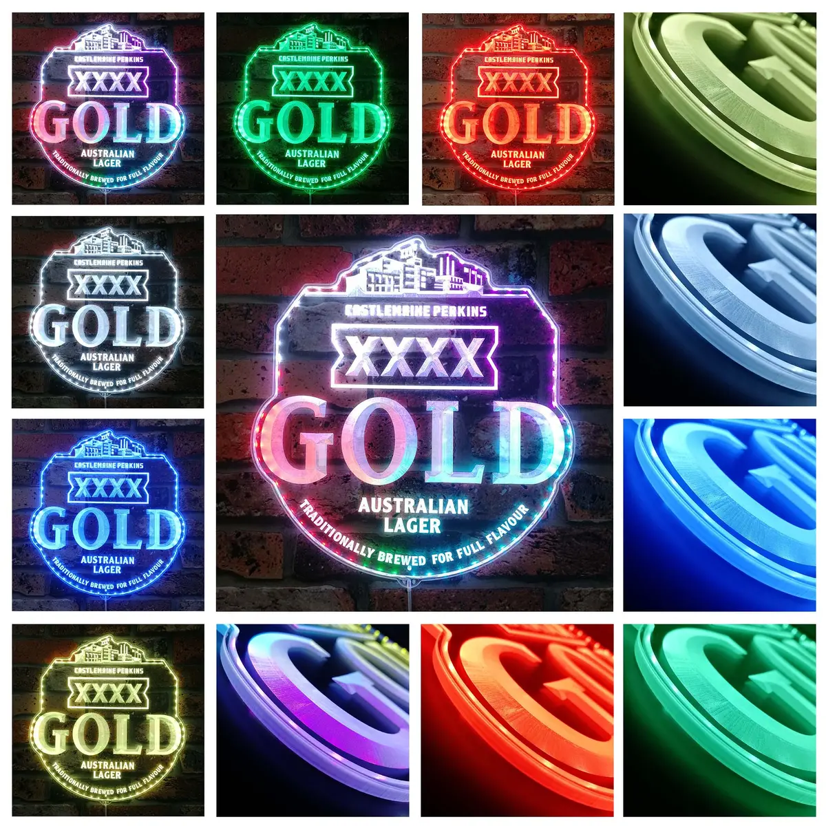 Xxxx Gold Beer Neon Led Sign With Dynamic Rgb Colors 2