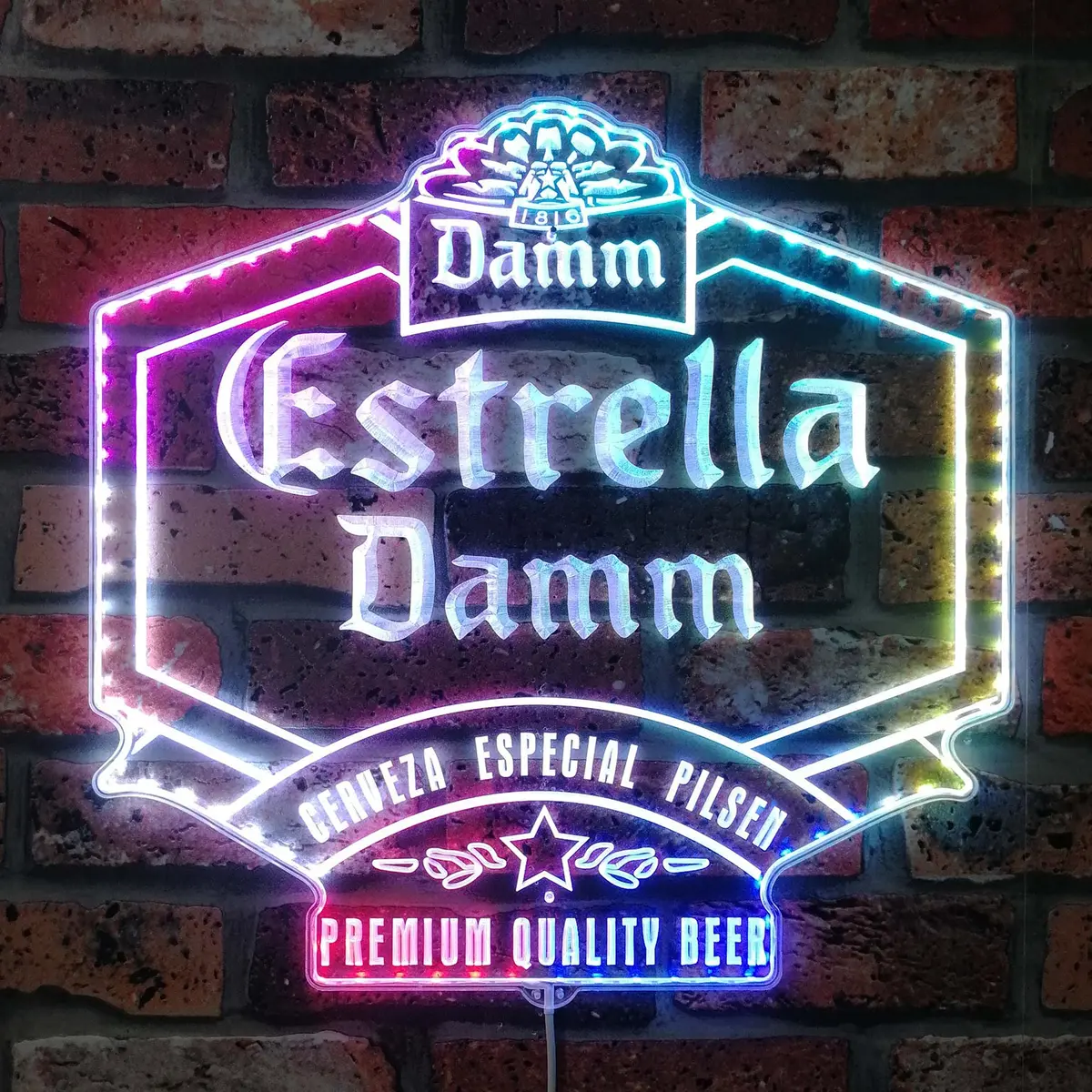 Estrella Damm Neon Led Sign With Dynamic Rgb Colors 1
