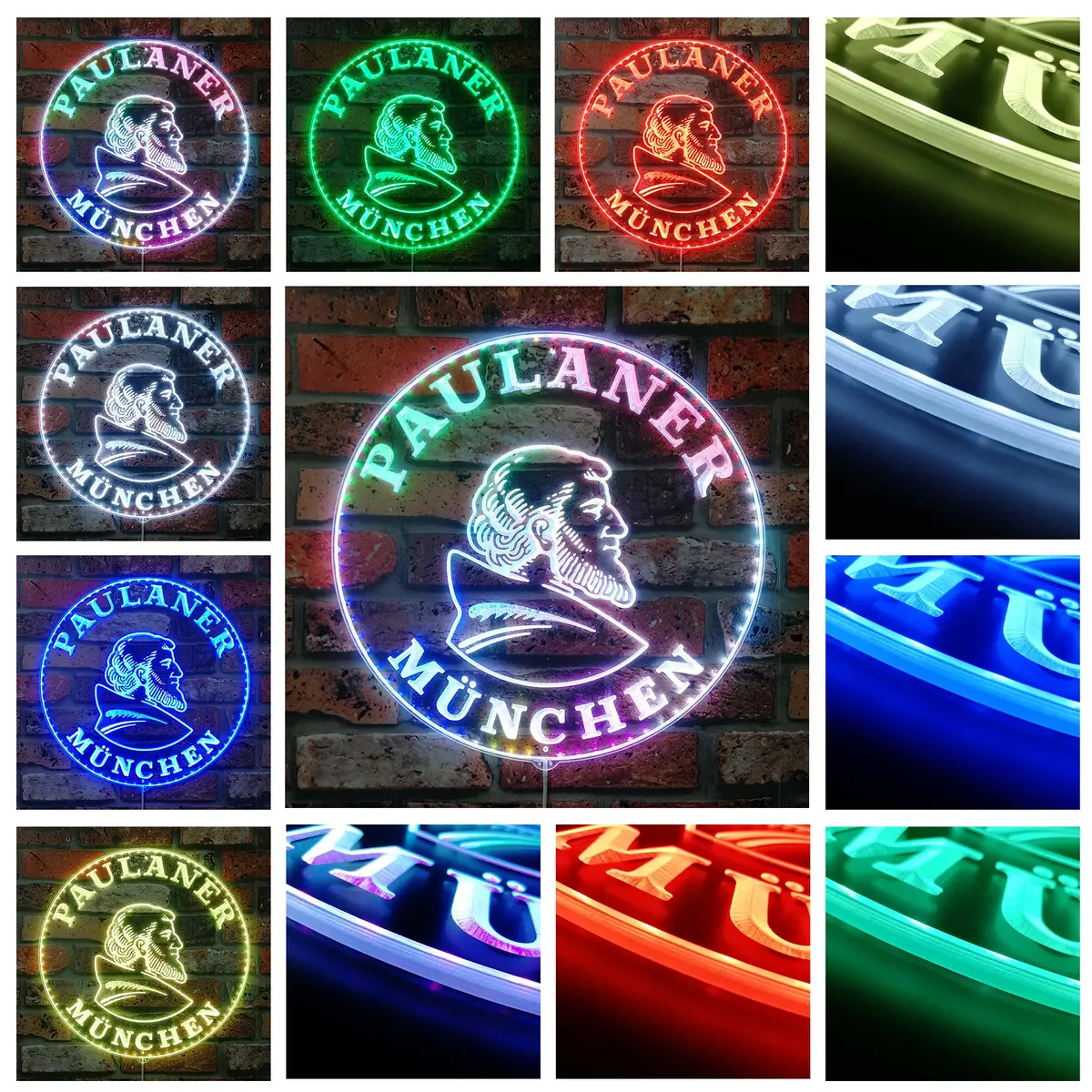 Paulaner Munich Beer Neon Led Sign With Dynamic Rgb Colors 3