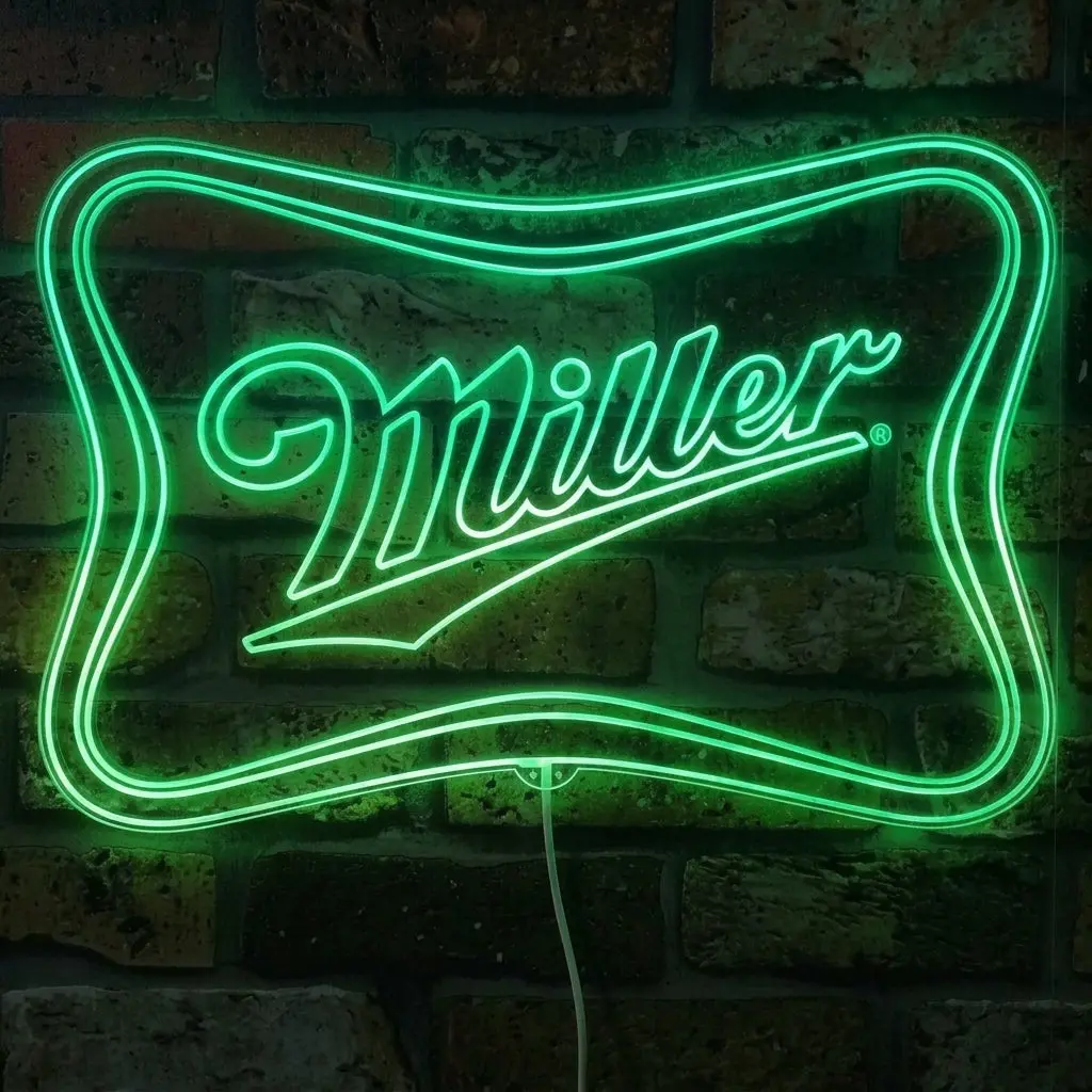 Miller Lite Soft Cross Logo Neon Led Sign With Dynamic Rgb Colors 4