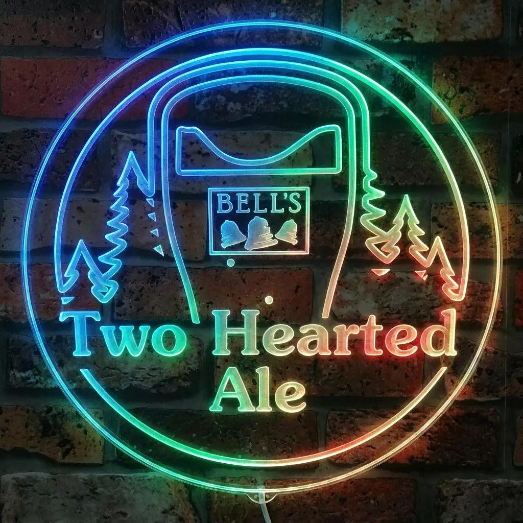 Circle Two Hearted Ale Bell's Neon Led Sign With Dynamic Rgb Colors 1