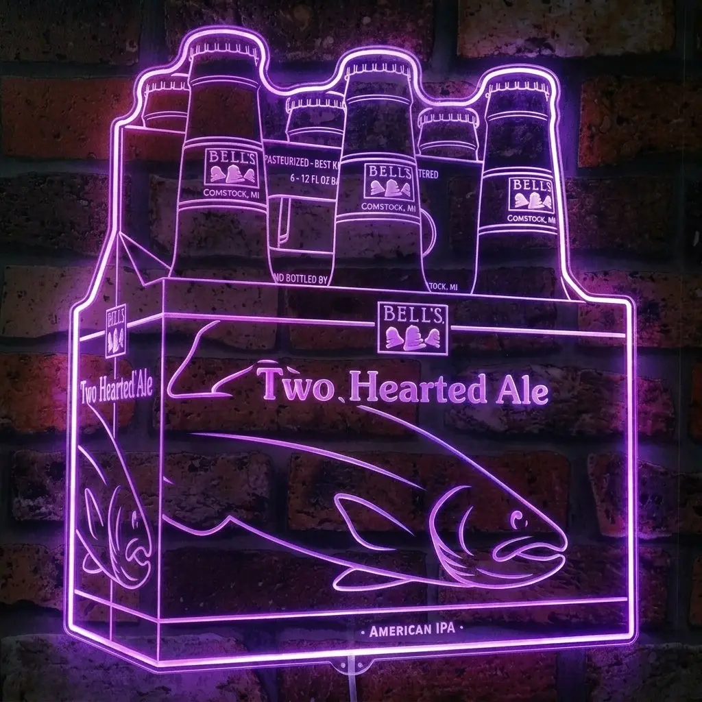 Two Hearted Ale 6 Bottles Neon Led Sign With Dynamic Rgb Colors 2