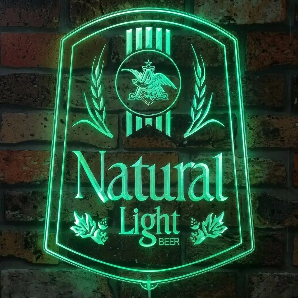 Natural Light Beer Neon Led Sign With Dynamic Rgb Colors 4